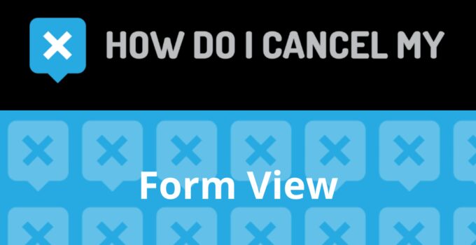 How to Cancel Form View
